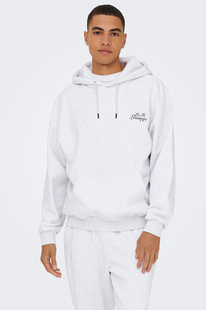 ONLY & SONS Ceres Chill Oversize Hoodie Sweatt Super Light Grey Melange