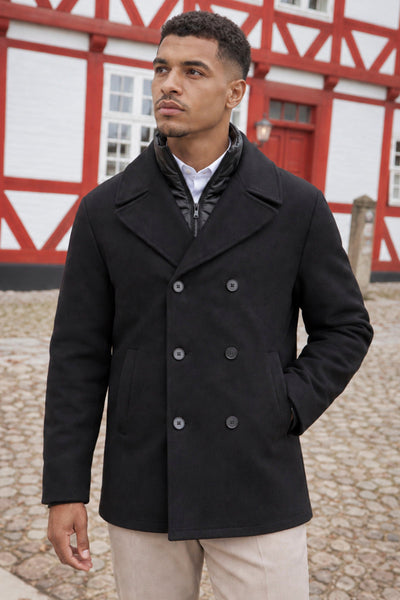 Jack & Jones Detroit Peacoat Black