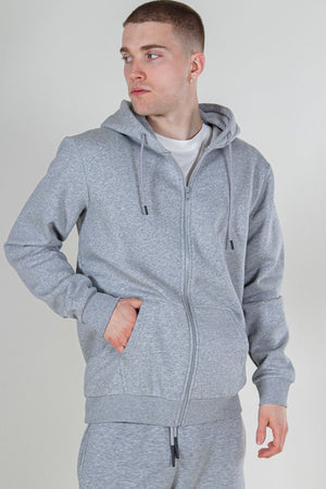 ONLY & SONS CERES ZIP HOODIE SWEAT Light Grey Melange