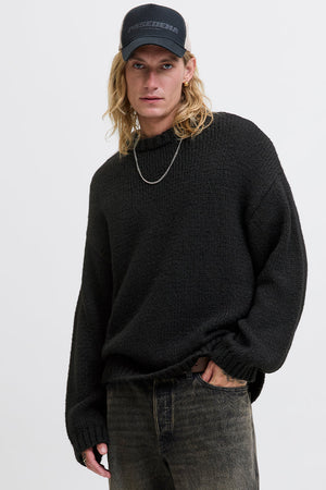 Jack & Jones Kidd Knit Crew Neck Black