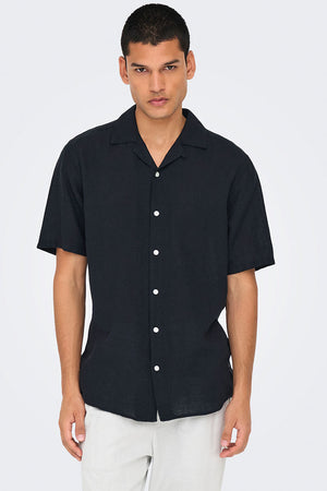 ONLY & SONS Caiden SS Resort Linen Black