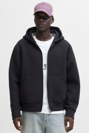 Jack & Jones Cover Scuba Sweat Zip Hood Noir