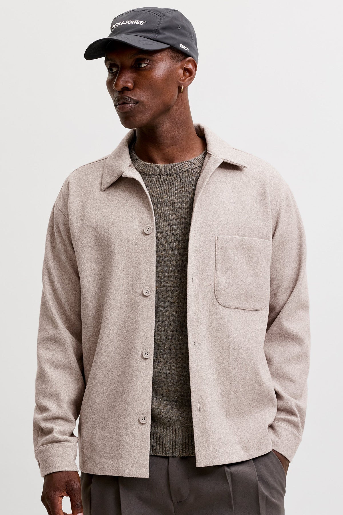 Jack & Jones Regent Overshirt Ls Oatmeal