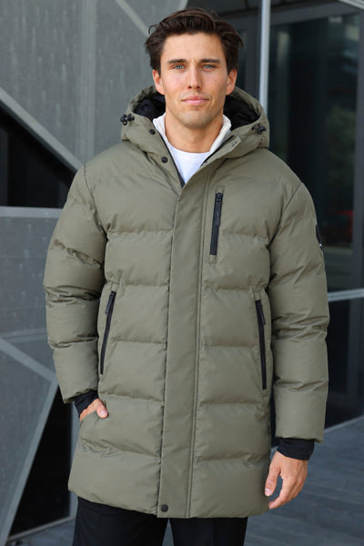 Jack & Jones Trace Alpha Long Puffer Dusty Olive