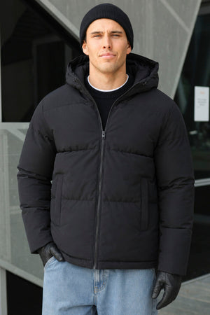 Jack & Jones Galaxy Puffer Jacket Black