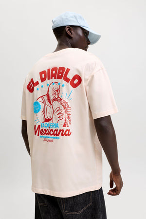 Jack & Jones Diablo Tee SS Crew Neck STYD SS26 Pearl Blush