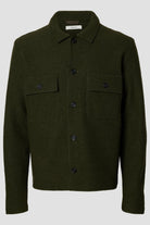 Selected Nealy Knit Reg Workwear Cardi Forest Night