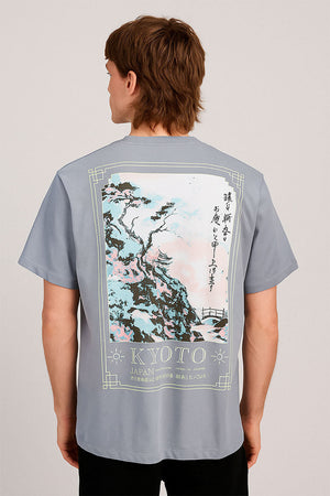 Jack & Jones Bradley Relaxed Fit Kyoto Tee Tradewinds