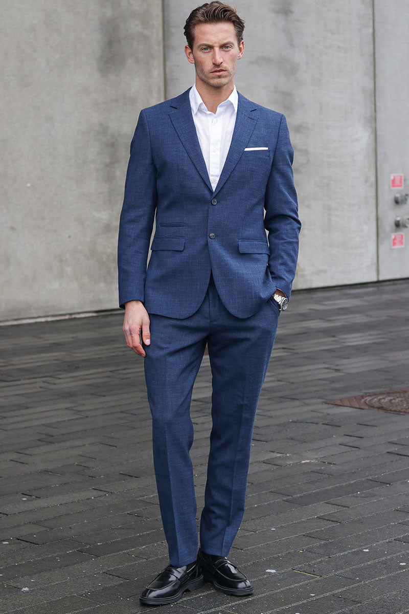 Selected SLIM OASIS LINEN BLAZER Dark Navy