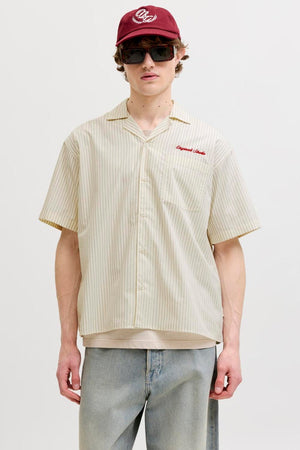 Only & Sons Menton Poplin Stripe Resort Shirt SS Cloud Dancer