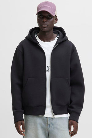 Jack & Jones Cover Scuba Sweat Zip Hood Noir