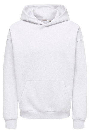 Only & Sons Ceres Ovz Hoodie Super Light Grey Melange