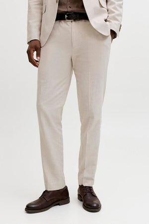 Jack & Jones Martin Sommer Trousers Linen Blend Ancient Scroll