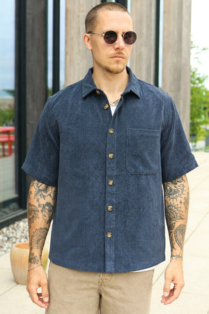 Only & Sons Tile Corduroy 0111 SS Shirt Dark Navy