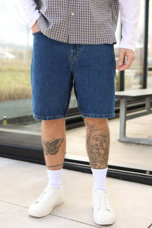 Solid Ryan Shorts Middle Blue Denim