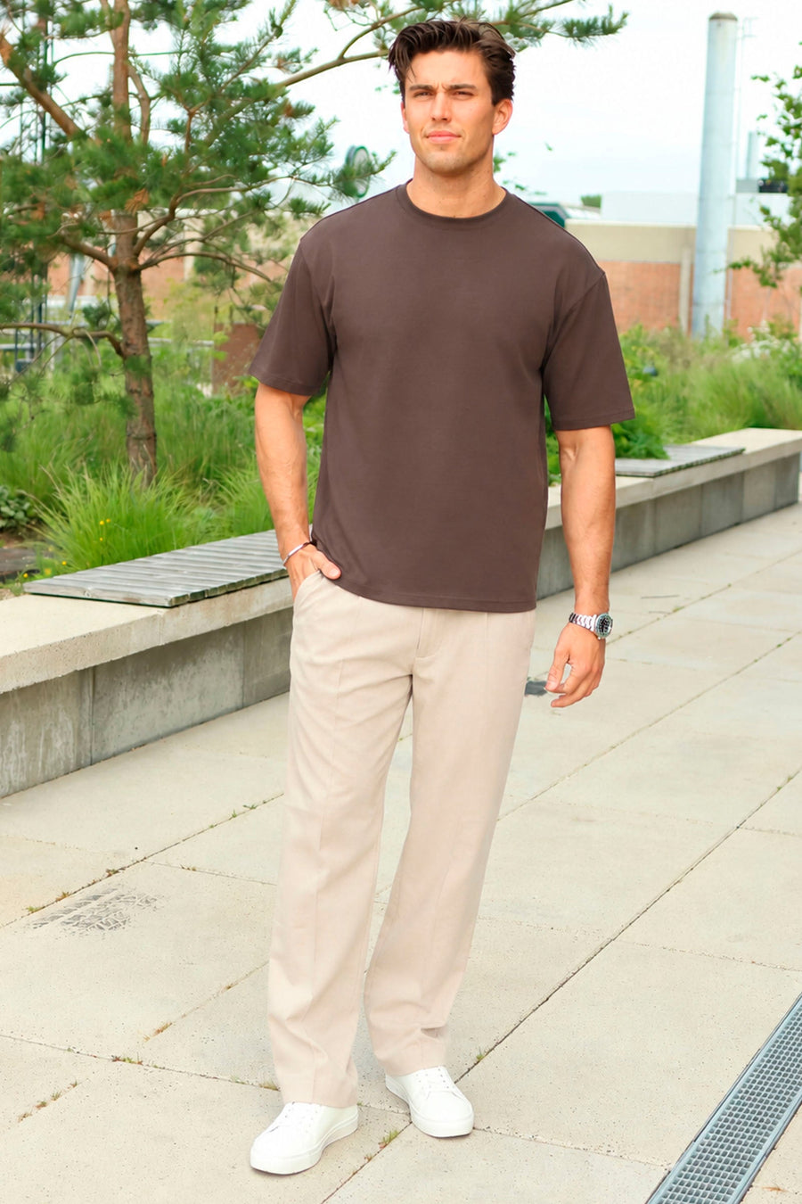 Only & Sons Caspian Airflex Boxy SS Tee Noos Mulch