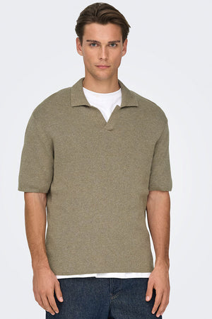 Only & Sons Travis Reg Polo Desert Taupe