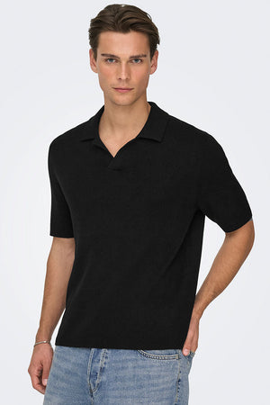Only & Sons Travis Reg Polo Noir