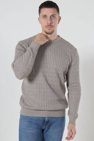 Kronstadt Cable Cotton knit Sand mix