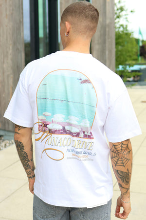 Jack & Jones Sanremo Back Tee SS Col Rond Manches Courtes Bright White