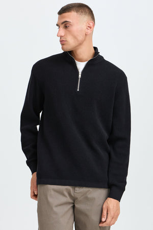 Solid Vian Halfzipper True Black