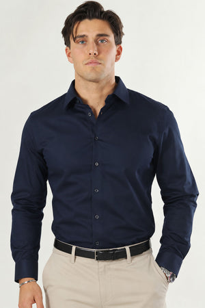 Selected Filip Performance Slim LS Shirt Sky Captain