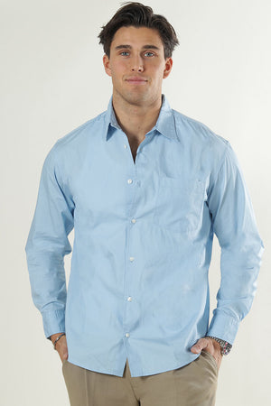 Jack & Jones Cody Relaxed Fit Poplin LS Shirt Chambray Blue