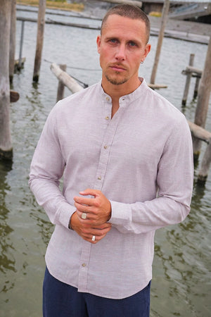 Jack & Jones Summer Shirt Linen Blend Band LS String