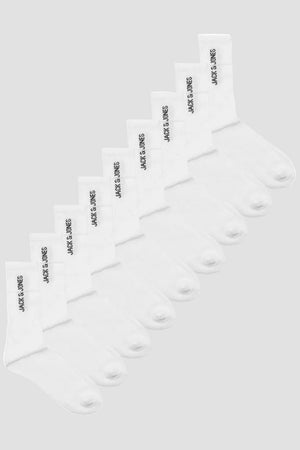 Jack & Jones Regen Tennis Socks 9-pack White