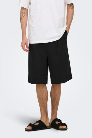 Only & Sons Daves Loose Tailored Fit 0346 Shorts Black