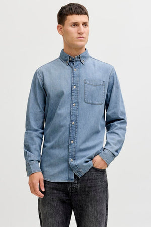 Jack & Jones Brook Oxford Shirt  Light Blue Denim