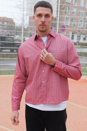 Jack & Jones Cofade Overdyed Shirt Ls Hot Pink