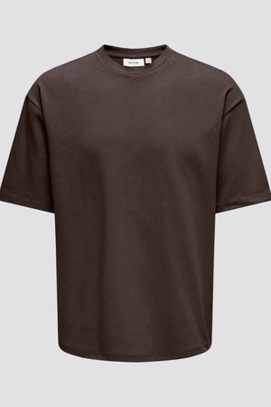 Only & Sons Caspian Airflex Boxy SS Tee Noos Mulch
