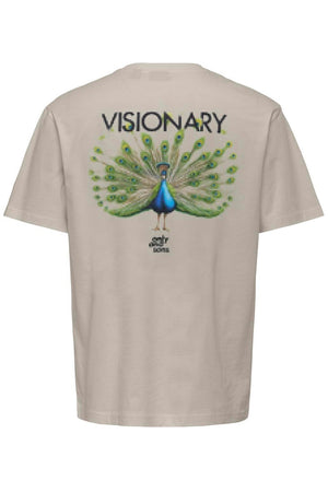 Only & Sons Fred Life Rlx Ss Print Tee Silver Lining