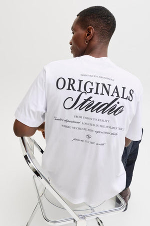 Jack & Jones Noerrebro Typo Tee SS Crew Neck Bright White