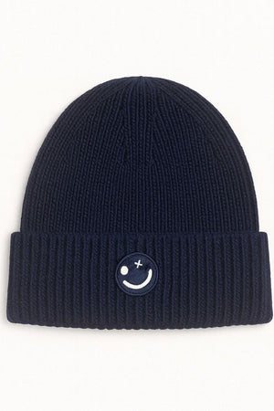 Clean Cut Copenhagen Smiley Beanie Dark Navy