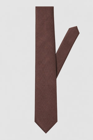 Jack & Jones Solid Structured Tie Bitter Chocolate