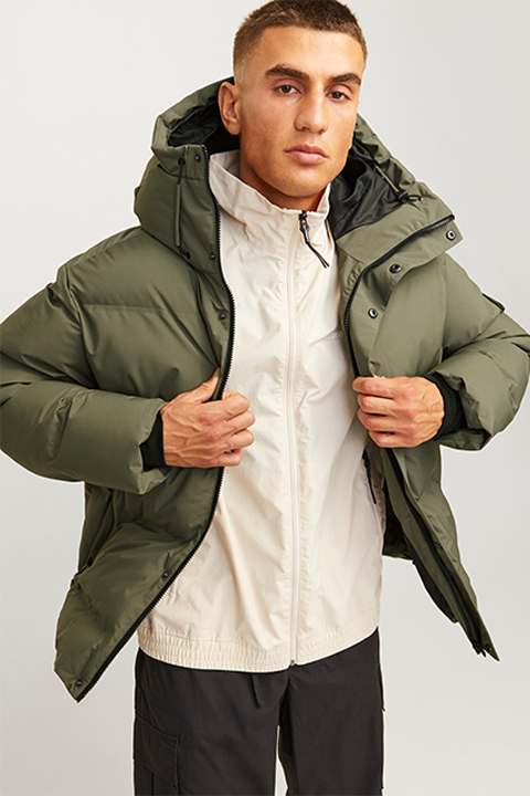 Jack & Jones Alpha Puffer Jacket Dusty Olive