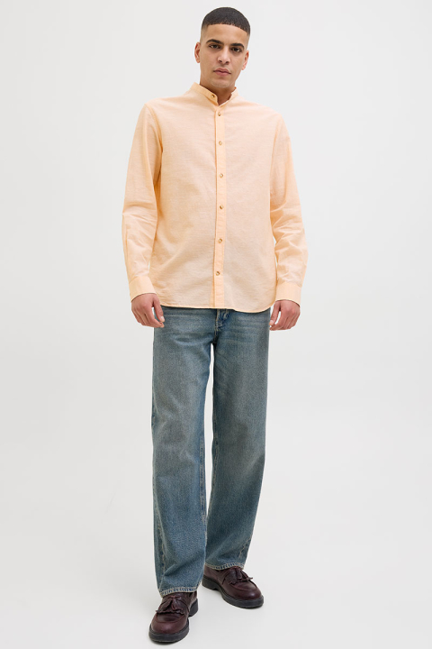 Jack & Jones Summer Band Shirt LS Peach Parfait