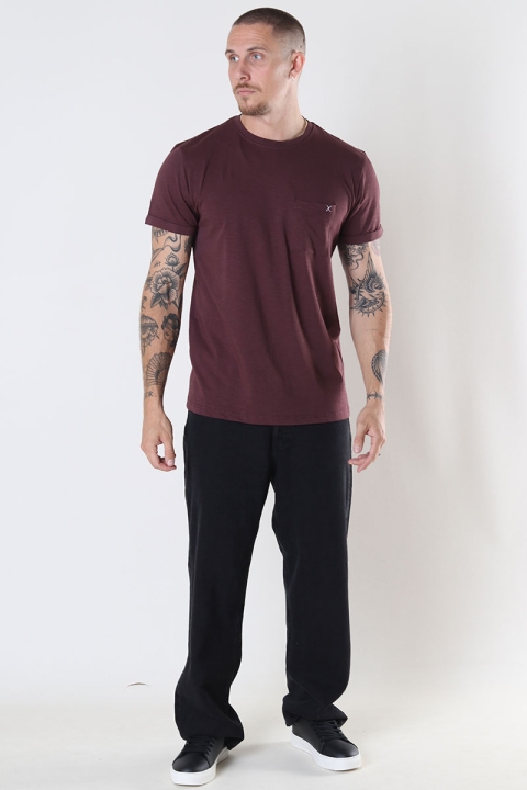 Clean Cut Copenhagen Kolding Organic Tee S/S Dark Plum