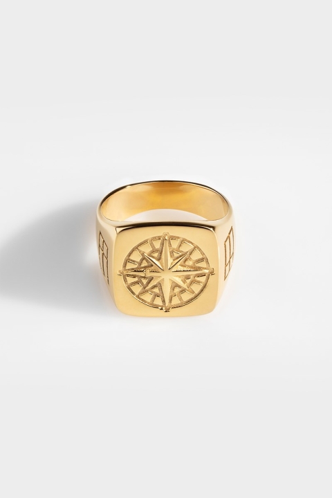 Northern Legacy Oversize Compass Anneau Gold