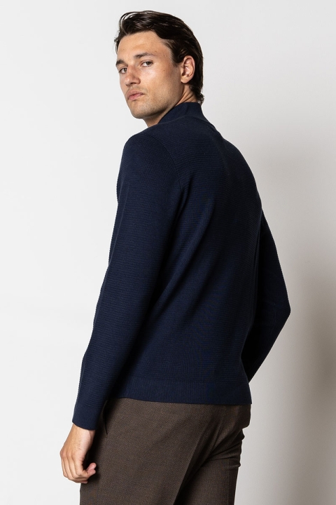 Clean Cut Copenhagen Oscar half-zip knit Navy