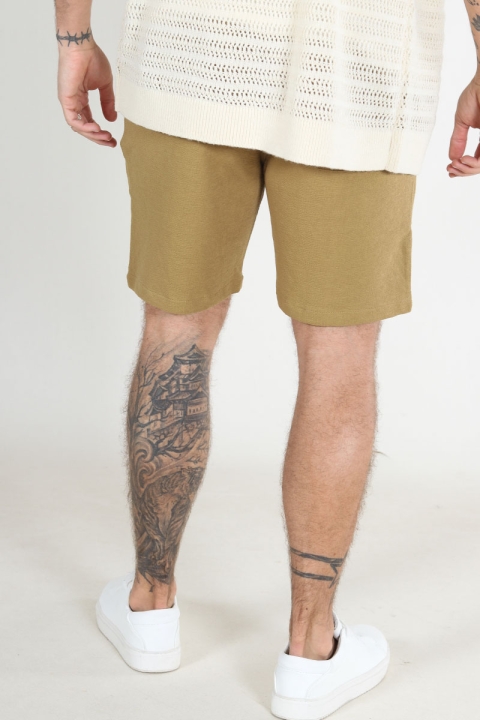 Clean Cut Copenhagen Calton Structured Shorts Dark Khaki