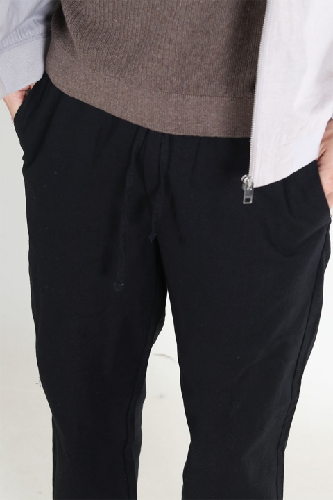 ONLY & SONS Sinus Loose Cotton Linen Pants Black