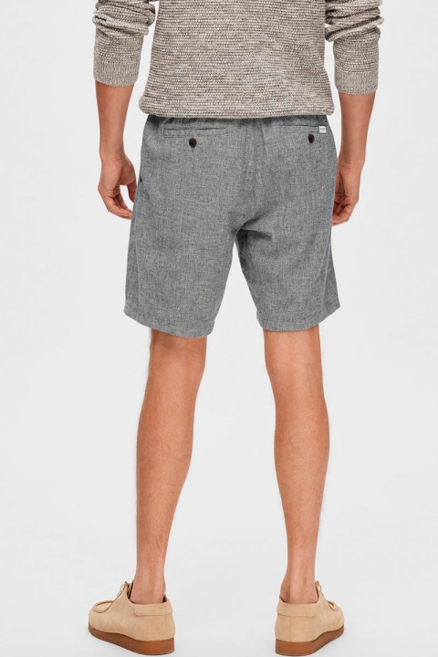 Selected Regular Brody Linen Shorts Sky Captain