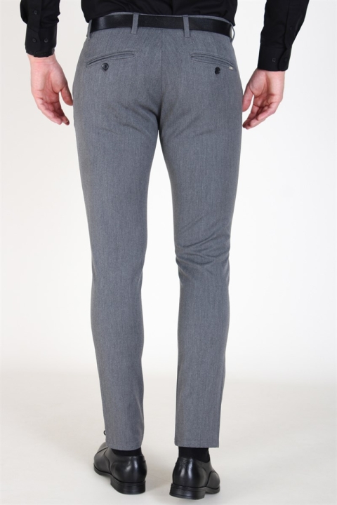 Solid Frederic Pants Med Grey Melange