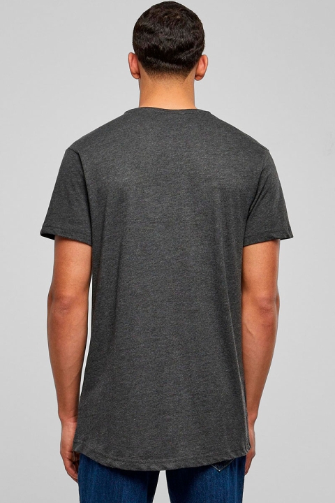 URBAN CLASSICS Shaped Long Tee Charcoal