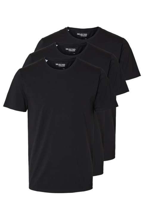 Selected ROLAND BASIC TEE 3-PACK Black