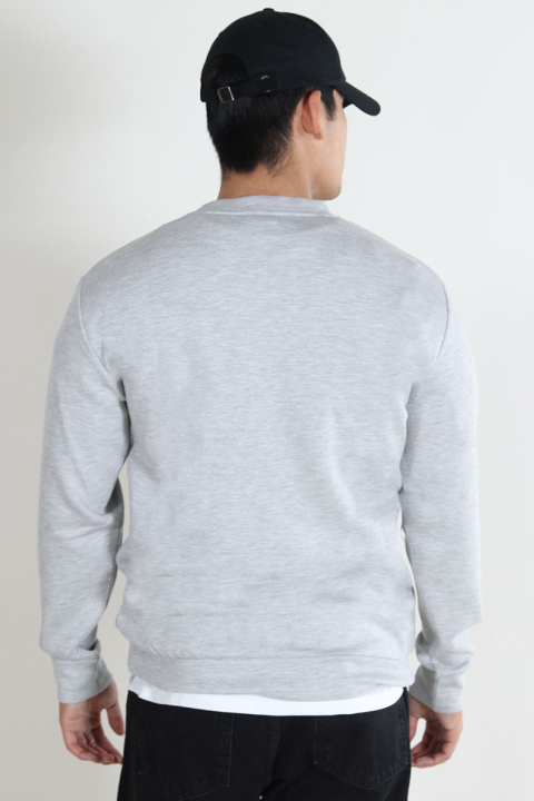 Selected Emanuel Soft Crew Neck Sweat Light Grey Mel