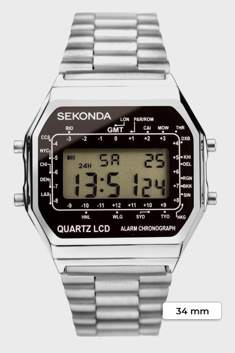 Sekonda 1816 Stainless Steel Bracelet Digital Montres